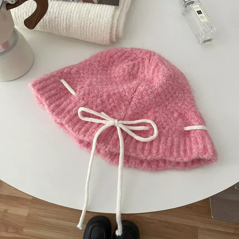 Drawstring Knitted Hat - Trendsi - Flyclothing LLC