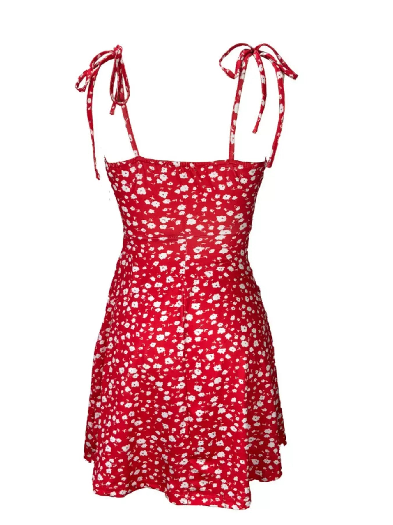 Floral Print Tie Strap Mini Dress - Trendsi - Flyclothing LLC