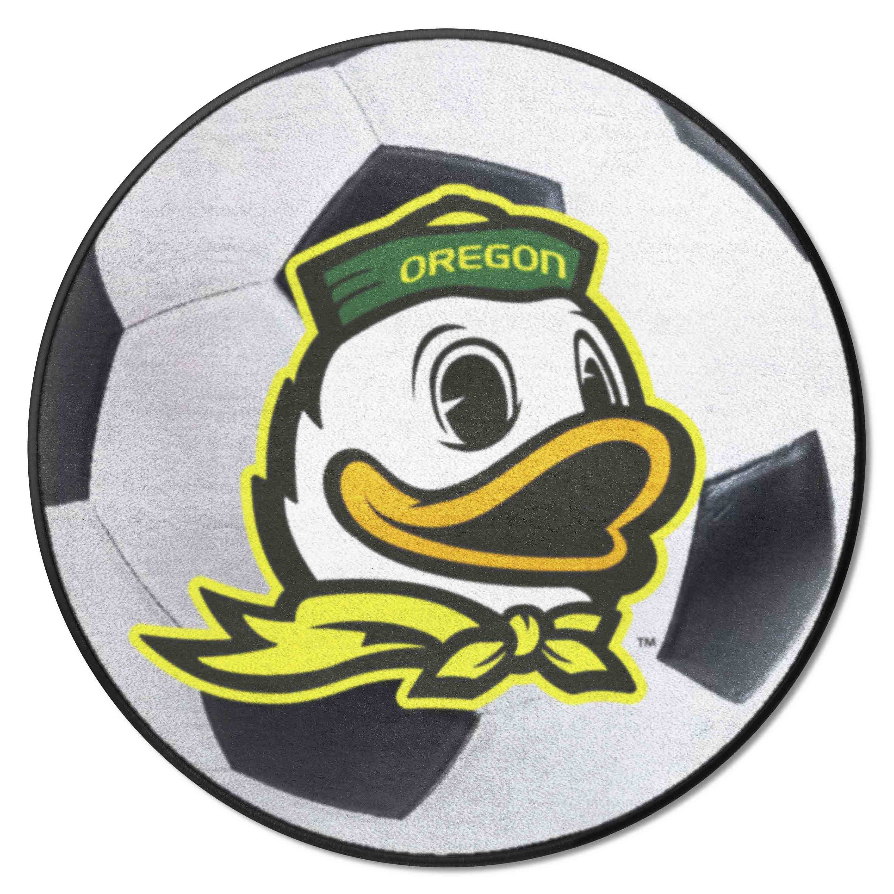 Oregon Ducks Soccer Ball Rug - 27in. Diameter - Oregon