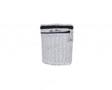 14.5" X 20" X 23" Whiteblueovalwillow Basket Set Of 5 - Homeroots - Flyclothing LLC