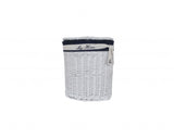 14.5" X 20" X 23" Whiteblueovalwillow Basket Set Of 5 - Homeroots