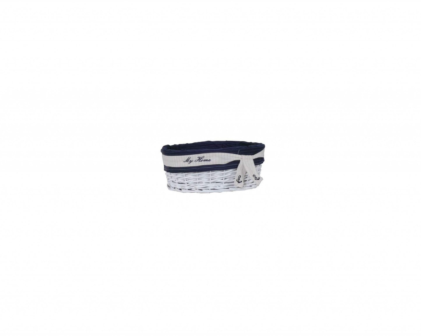 14.5" X 20" X 23" Whiteblueovalwillow Basket Set Of 5 - Homeroots - Flyclothing LLC