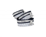 14.5" X 20" X 23" Whiteblueovalwillow Basket Set Of 5 - Homeroots