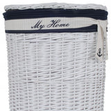 14.5" X 20" X 23" Whiteblueovalwillow Basket Set Of 5 - Homeroots - Flyclothing LLC