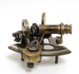 4" X 4" X 2.5" Nautical Sextant In Leather Case Small - Homeroots