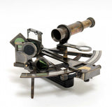 4" X 4" X 2.5" Nautical Sextant In Leather Case Small - Homeroots