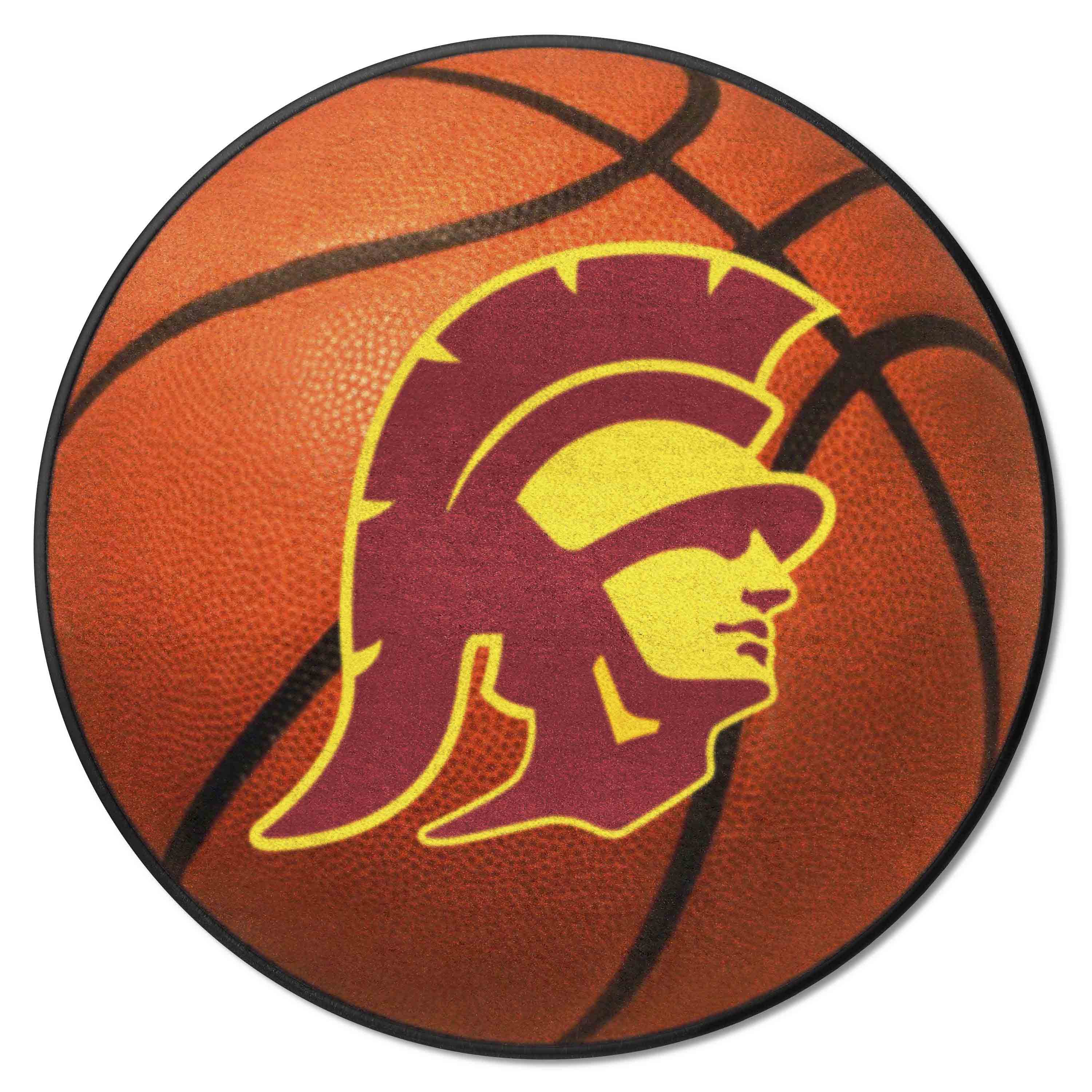 Southern California Trojans Basketball Rug - 27in. Diameter