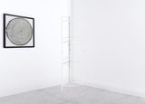 58" White Metal Corner Bookcase - Homeroots