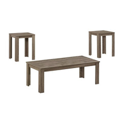 Set of Three 44" Taupe Coffee Table - Homeroots