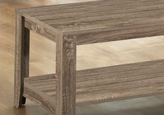 Set of Three 42" Taupe Coffee Table With Shelf - Homeroots