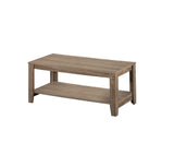 Set of Three 42" Taupe Coffee Table With Shelf - Homeroots