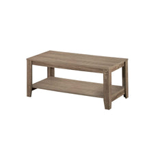 Set of Three 42" Taupe Coffee Table With Shelf - Homeroots