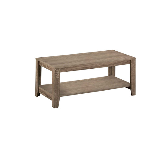 Set of Three 42" Taupe Coffee Table With Shelf - Homeroots