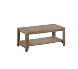 Set of Three 42" Taupe Coffee Table With Shelf - Homeroots