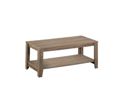 Set of Three 42" Taupe Coffee Table With Shelf - Homeroots