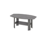 Set of Three 36" Gray Coffee Table With Shelf - Homeroots
