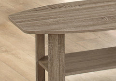 Set of Three 36" Taupe Coffee Table With Shelf - Homeroots