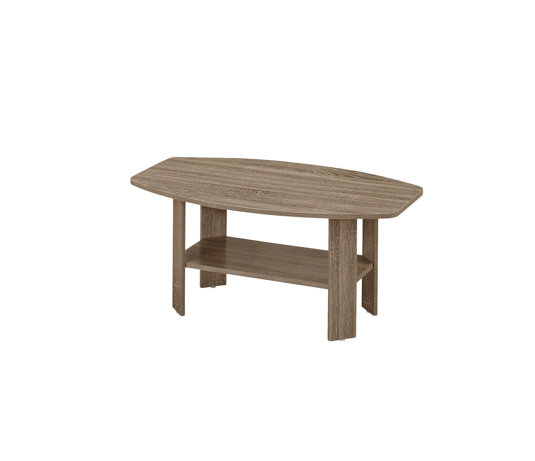 Set of Three 36" Taupe Coffee Table With Shelf - Homeroots