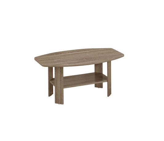 Set of Three 36" Taupe Coffee Table With Shelf - Homeroots