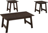 Set of Three 36" Espresso Coffee Table - Homeroots - Flyclothing LLC
