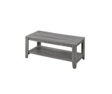 Set of Three 42" Gray Coffee Table With Shelf - Homeroots