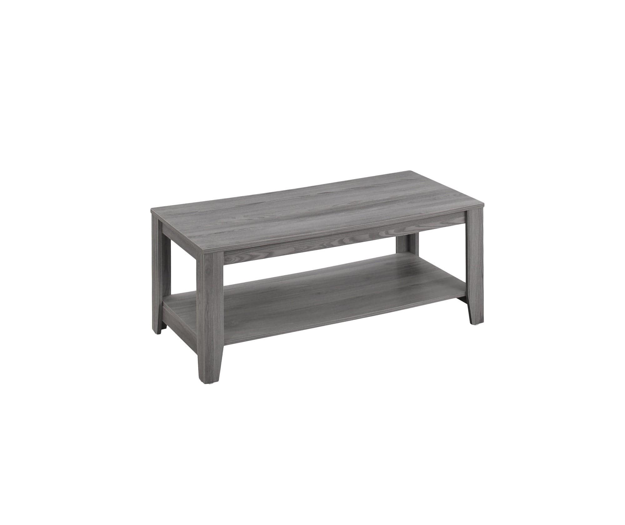 Set of Three 42" Gray Coffee Table With Shelf - Homeroots