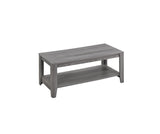 Set of Three 42" Gray Coffee Table With Shelf - Homeroots