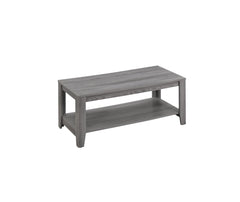 Set of Three 42" Gray Coffee Table With Shelf - Homeroots