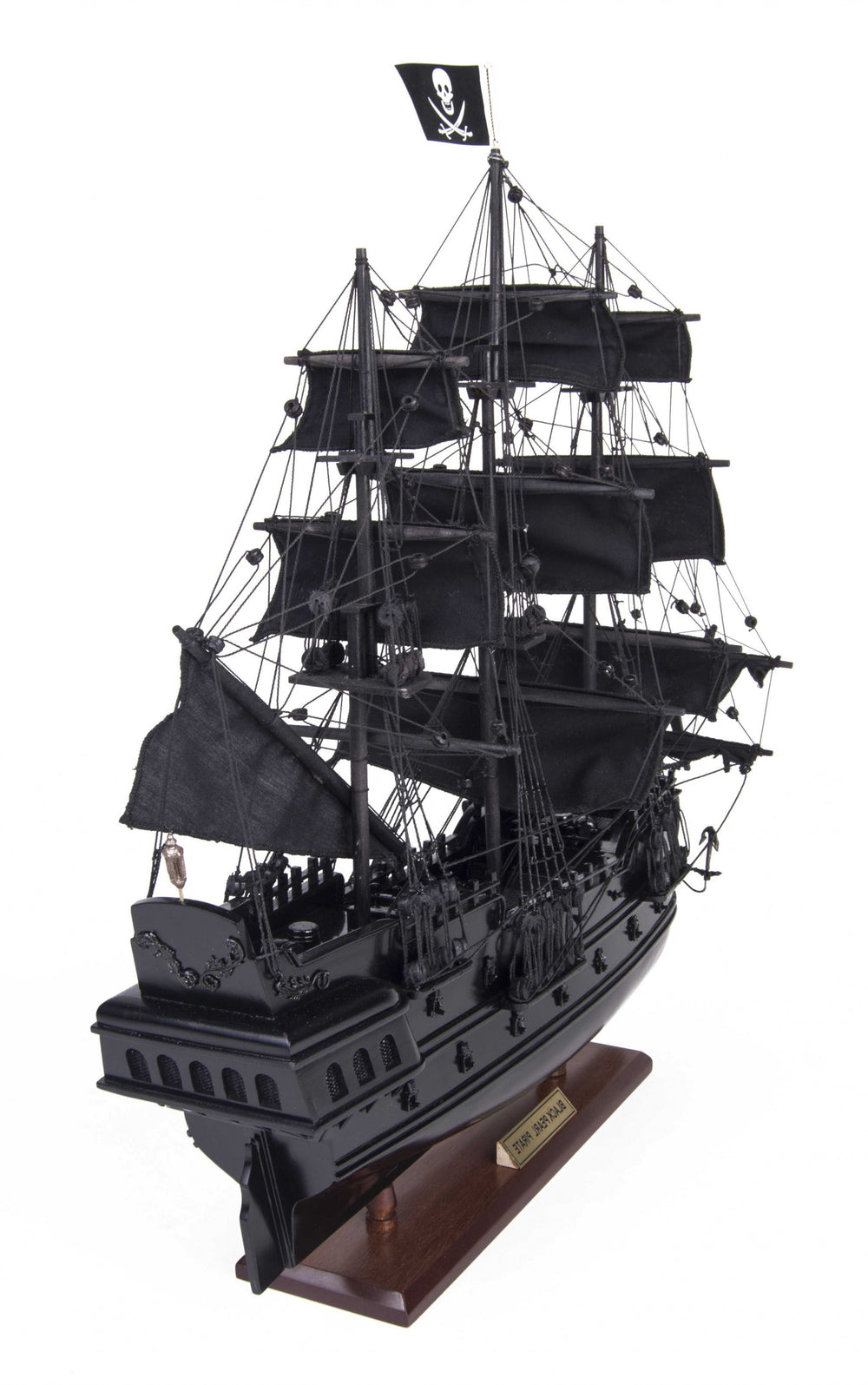 6.5" X 20" X 19"Black Pearl Pirate Ship - Homeroots