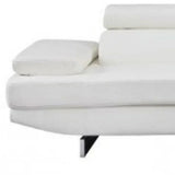 White Leather L Shaped Two Piece Corner Sectional - Homeroots - Flyclothing LLC