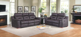 Two Piece Indoor Brown Genuine Leather Five Person Seating Set - Homeroots - Flyclothing LLC