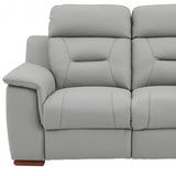 Two Piece Indoor Gray Genuine Leather Five Person Seating Set - Homeroots - Flyclothing LLC