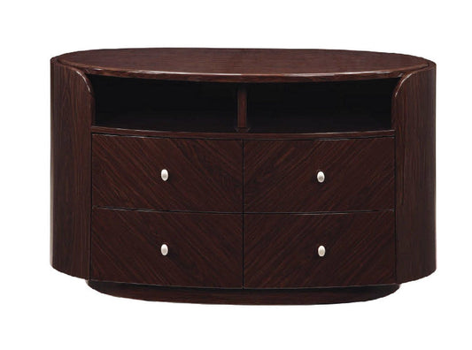 47" Dark Brown Cabinet Enclosed Storage TV Stand - Homeroots