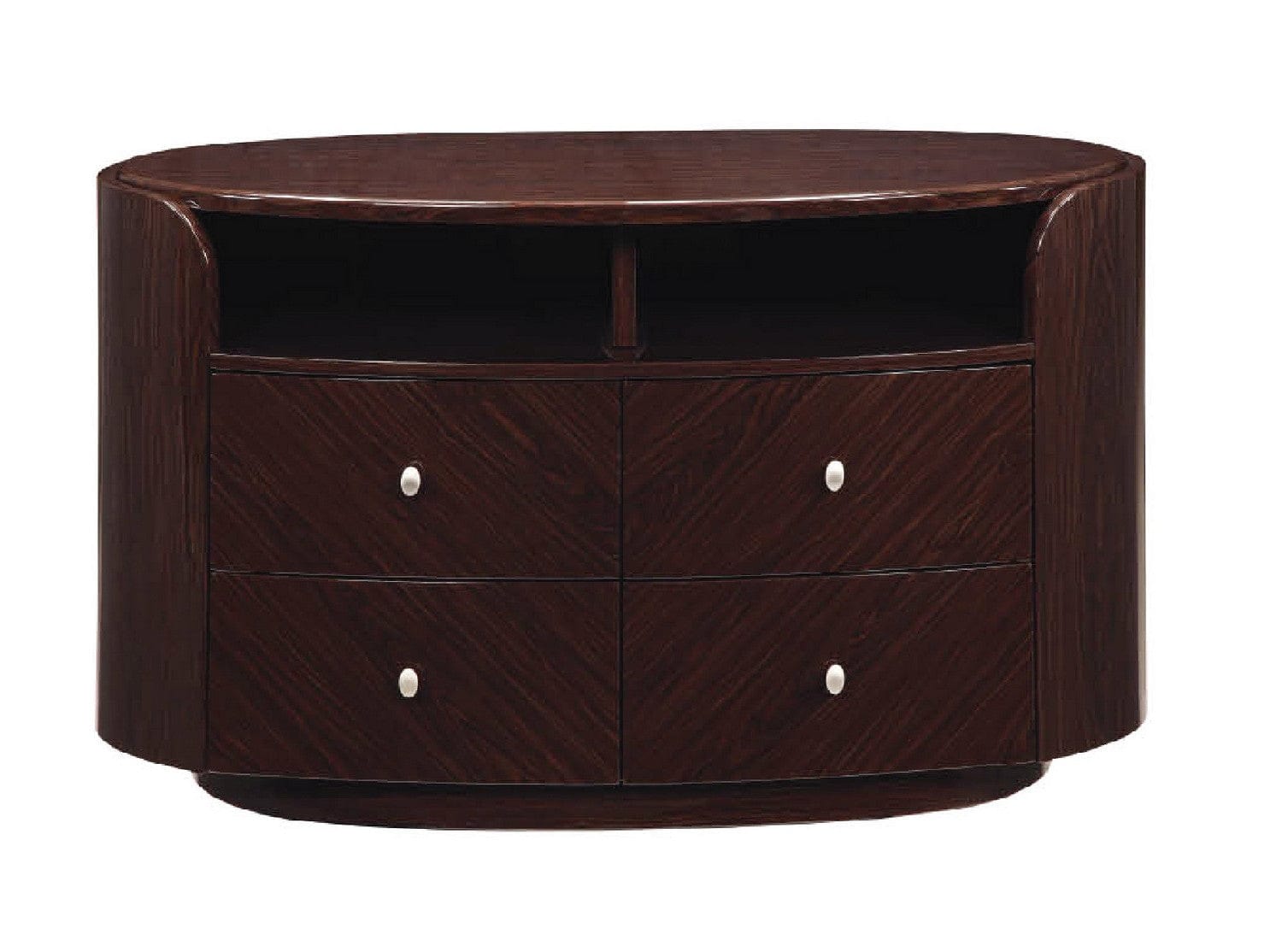 47" Dark Brown Cabinet Enclosed Storage TV Stand - Homeroots - Flyclothing LLC