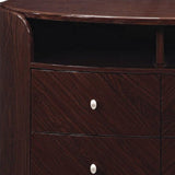 47" Dark Brown Cabinet Enclosed Storage TV Stand - Homeroots - Flyclothing LLC