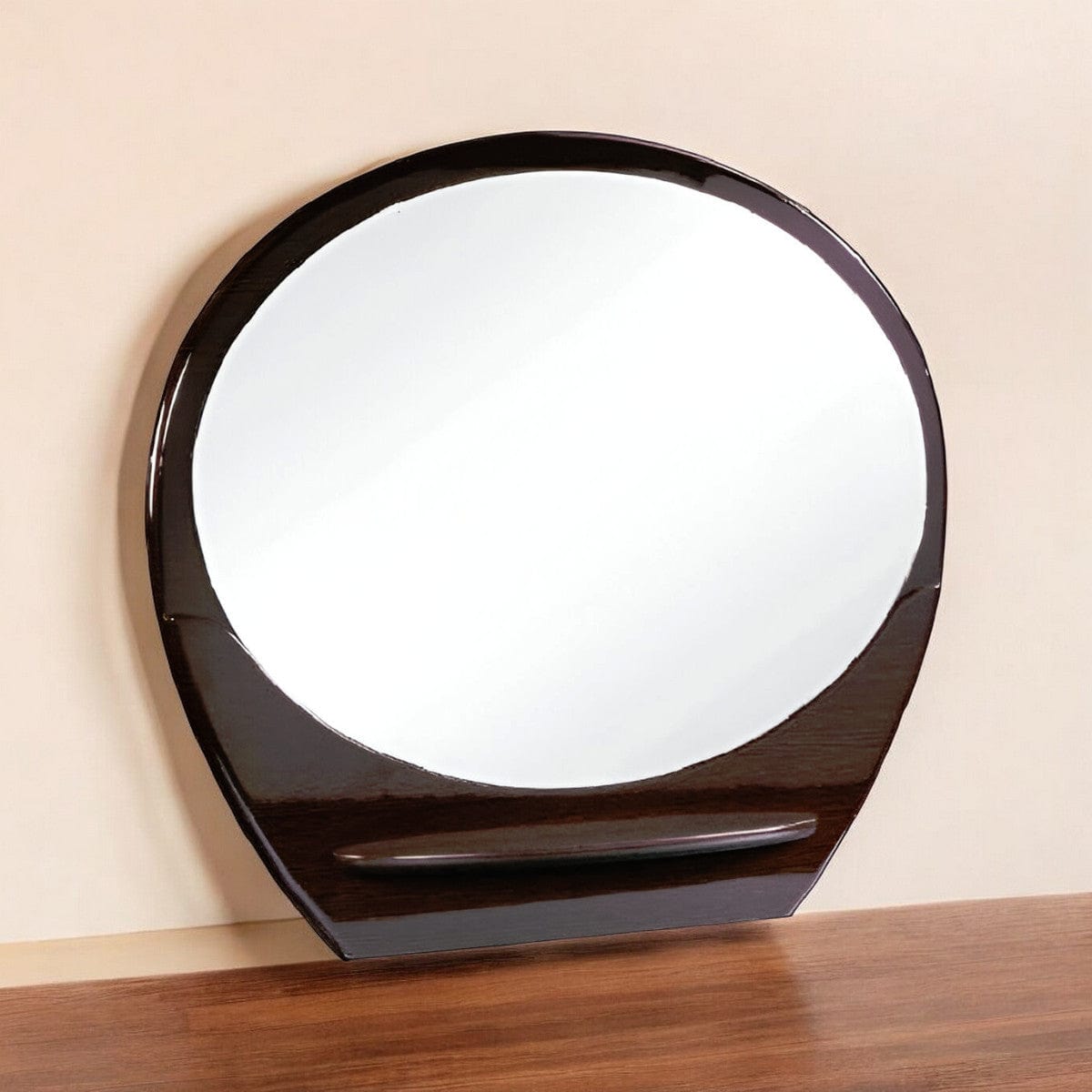 39" Brown Oval Framed Dresser Mirror - Homeroots - Flyclothing LLC