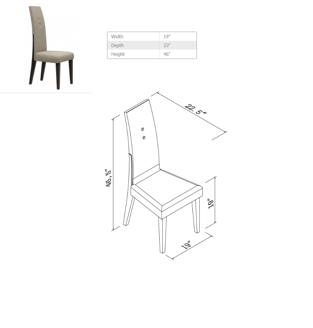 Seven Piece Dark Brown Solid Wood Dining Set with Six Chairs - Homeroots