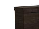 70" Dark Brown Two Drawer Buffet Table with Four Doors - Homeroots - Flyclothing LLC