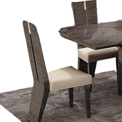 Seven Piece Gray Dining Set with Six Chairs - Homeroots