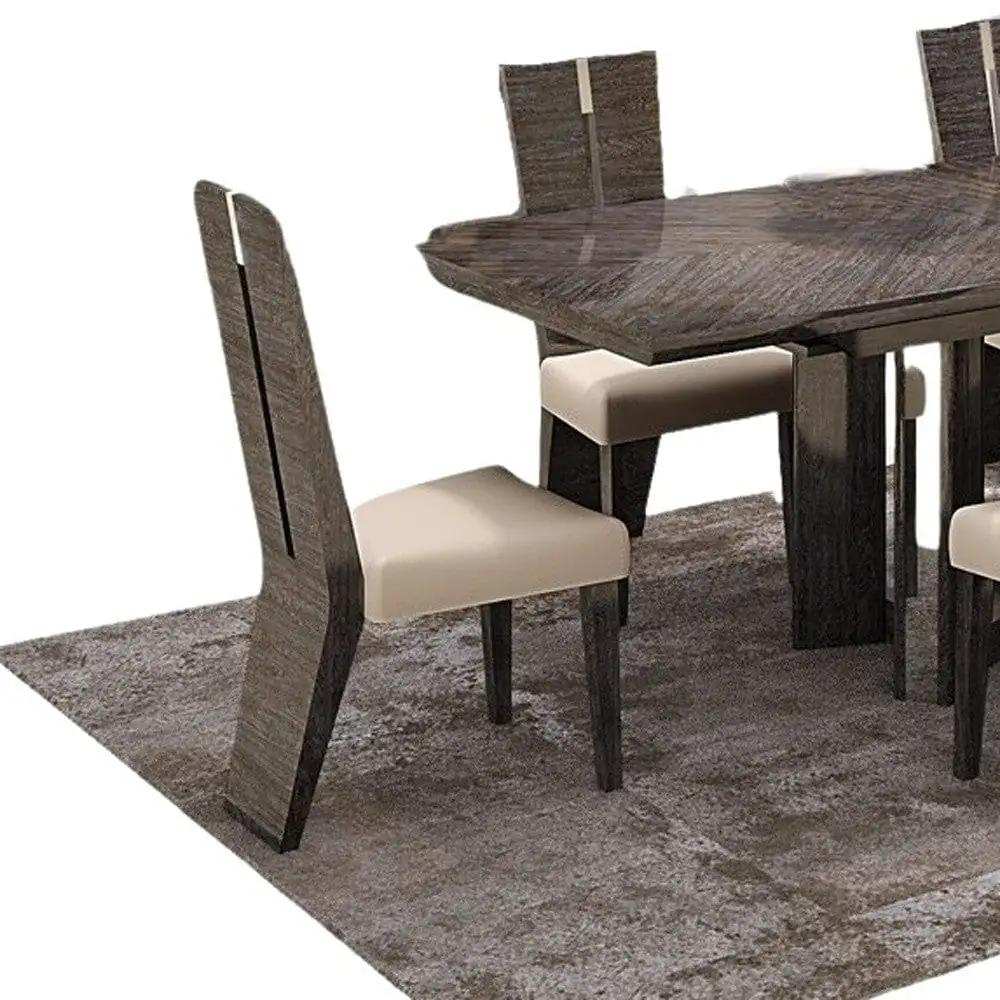 Seven Piece Gray Dining Set with Six Chairs - Homeroots - Flyclothing LLC