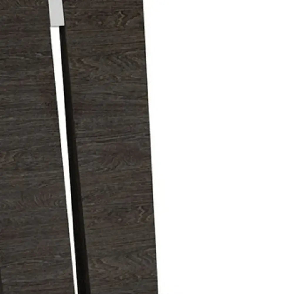 Set of Two Gray And Dark Brown Upholstered Dining Side Chairs - Homeroots - Flyclothing LLC