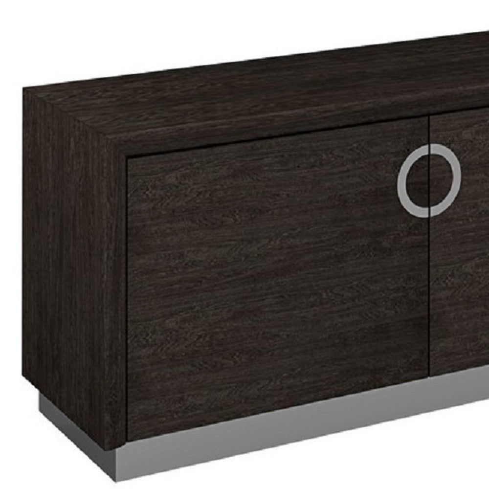 72" Gray Buffet Table with Two Doors - Homeroots - Flyclothing LLC