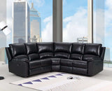 Black Polyester Blend Power Reclining U Shaped Three Piece Corner Sectional - Homeroots - Flyclothing LLC