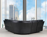 Black Polyester Blend Power Reclining U Shaped Three Piece Corner Sectional - Homeroots - Flyclothing LLC