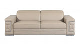 Two Piece Indoor Beige Italian Leather Five Person Seating Set - Homeroots - Flyclothing LLC