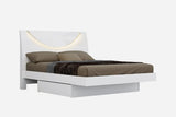 Solid Wood King White Bed - Homeroots - Flyclothing LLC