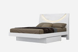 Solid Wood King White Bed - Homeroots - Flyclothing LLC
