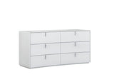 62" X 19" X 30" White Dresser - Homeroots - Flyclothing LLC