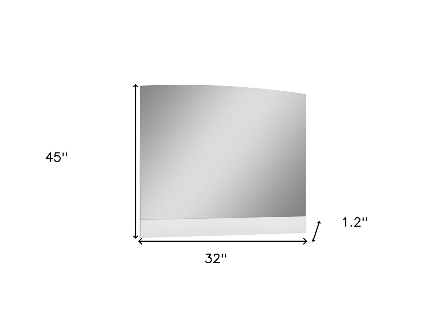 45" White Partial Frame Dresser Mirror - Homeroots - Flyclothing LLC