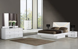 Four Piece White Solid and Manufactured Wood Bedroom Set With Mirror - Homeroots
